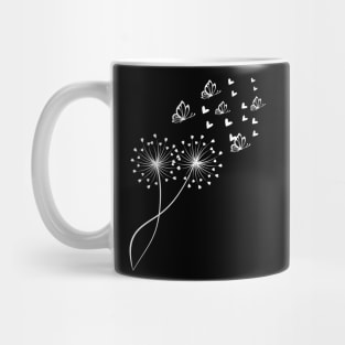 Dandelions and butterflies. Mug